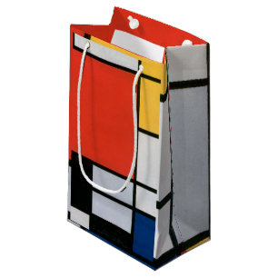 Piet Mondrian Composition Red Yellow Blue Print Small Gift Bag