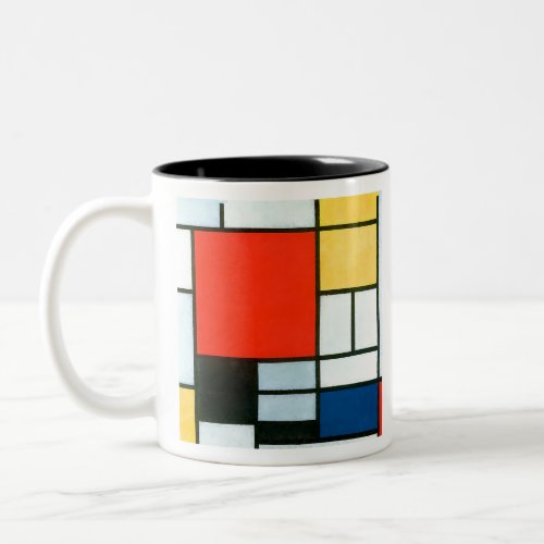 Piet Mondrian Composition Two_Tone Coffee Mug