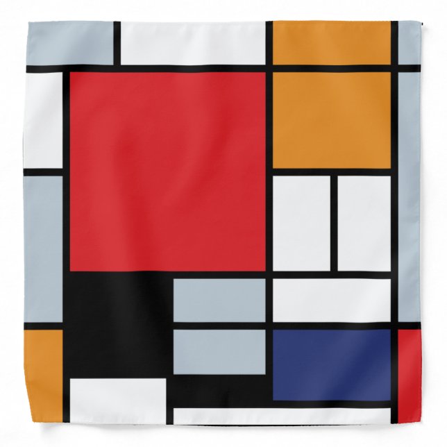 Piet Mondrian - Composition with Large Red Plane Bandana (Front)