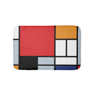 Piet Mondrian - Composition with Large Red Plane Bathroom Mat
