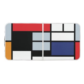 Piet Mondrian - Composition With Large Red Plane Beer Pong Table by ArtLoversCafe at Zazzle