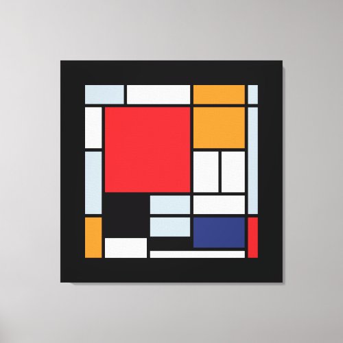 Piet Mondrian _ Composition with Large Red Plane Canvas Print