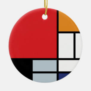 Piet Mondrian - Composition with Large Red Plane Ceramic Ornament