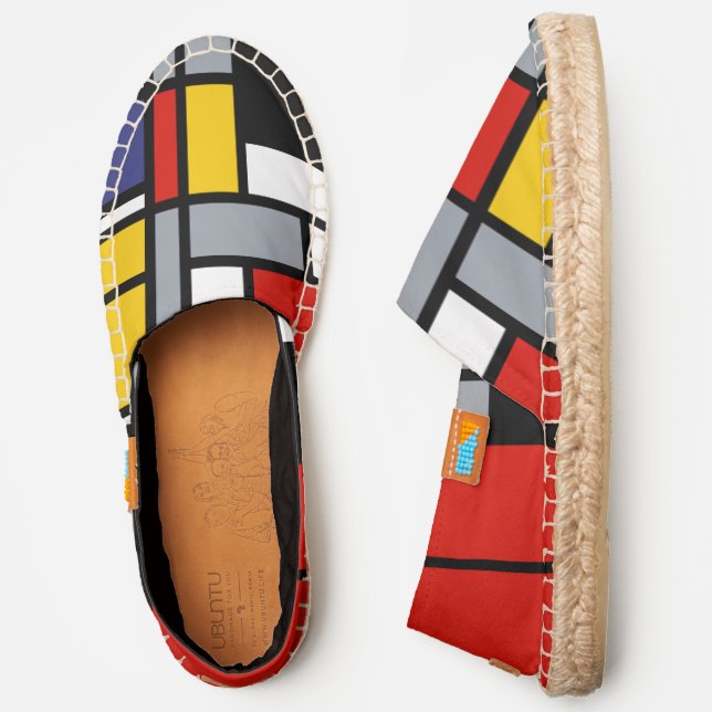 Piet Mondrian, Composition with Large Red Plane Espadrilles (Side)