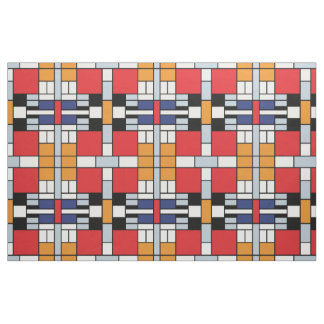 Mondrian Fabric | Zazzle