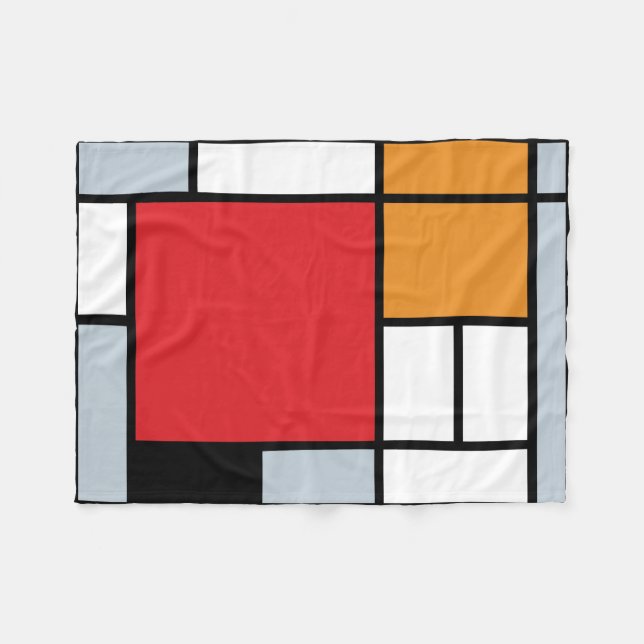 Piet Mondrian - Composition with Large Red Plane Fleece Blanket (Front (Horizontal))