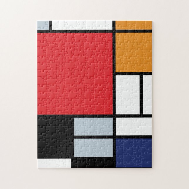 Piet Mondrian - Composition with Large Red Plane Jigsaw Puzzle (Vertical)