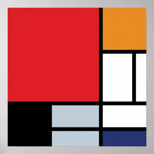 Piet Mondrian _ Composition with Large Red Plane Poster