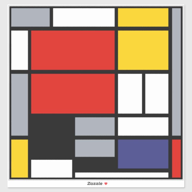 Piet Mondrian, Composition with Large Red Plane Sticker (Sheet)