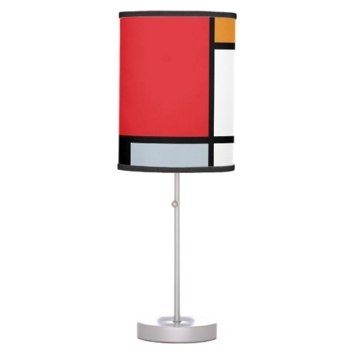 Piet Mondrian _ Composition with Large Red Plane Table Lamp