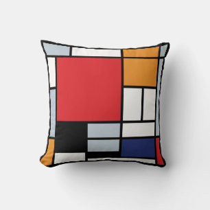 Piet Mondrian - Composition with Large Red Plane Throw Pillow