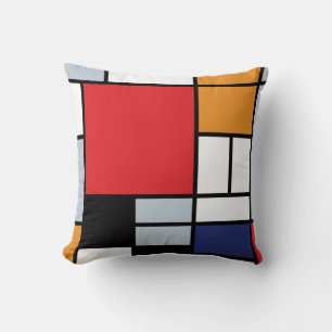 Piet Mondrian - Composition with Large Red Plane Throw Pillow