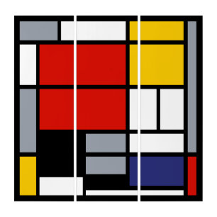 Piet Mondrian, Composition with Large Red Plane Triptych