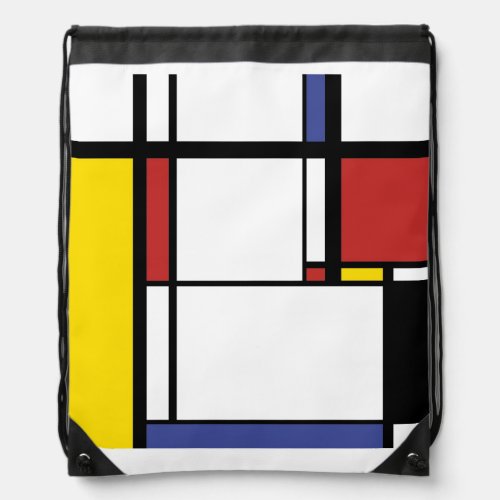 Piet Mondrian Drawstring Bag