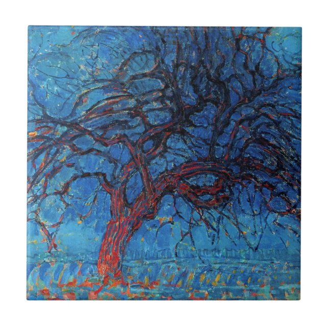 Piet Mondrian, Evening: Red Tree Tile (Front)