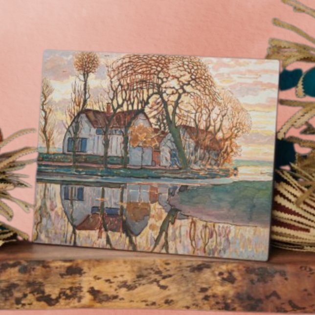 Piet Mondrian - Farm Near Duivendrecht Reprint Plaque (Creator Uploaded)