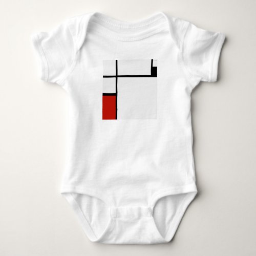 Piet Mondrian _ Geometric Abstract Baby Bodysuit