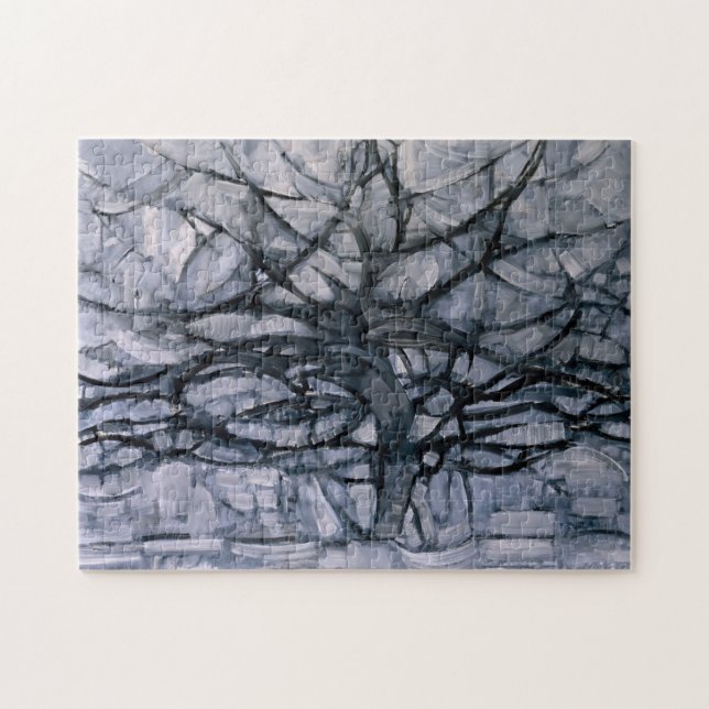 Piet Mondrian Gray Tree Jigsaw Puzzle (Horizontal)
