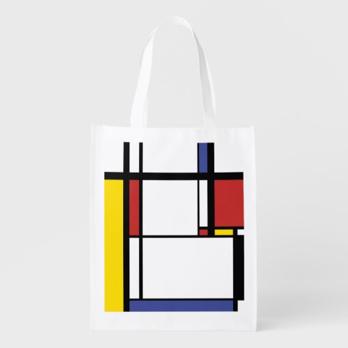 Piet Mondrian Grocery Bag