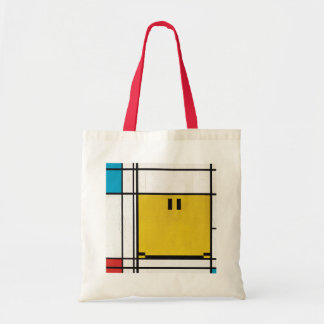 piet mondrian happy face bag