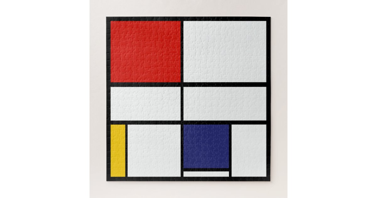 Piet Mondrian, Large Composition C Jigsaw Puzzle Zazzle