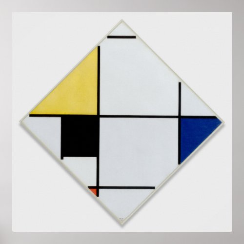 Piet Mondrian Lozenge Composition Painting Poster