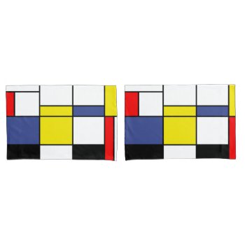 Piet Mondrian Minimalist Pillowcase by The_Masters at Zazzle