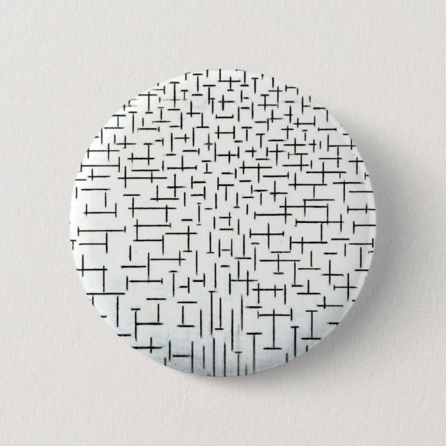 Piet Mondrian Modern Art Button (Front)