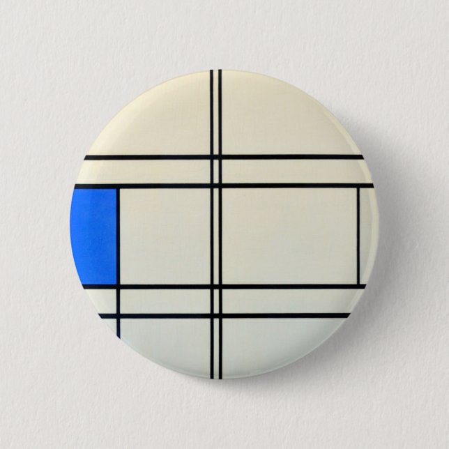Piet Mondrian Modern Art Button (Front)