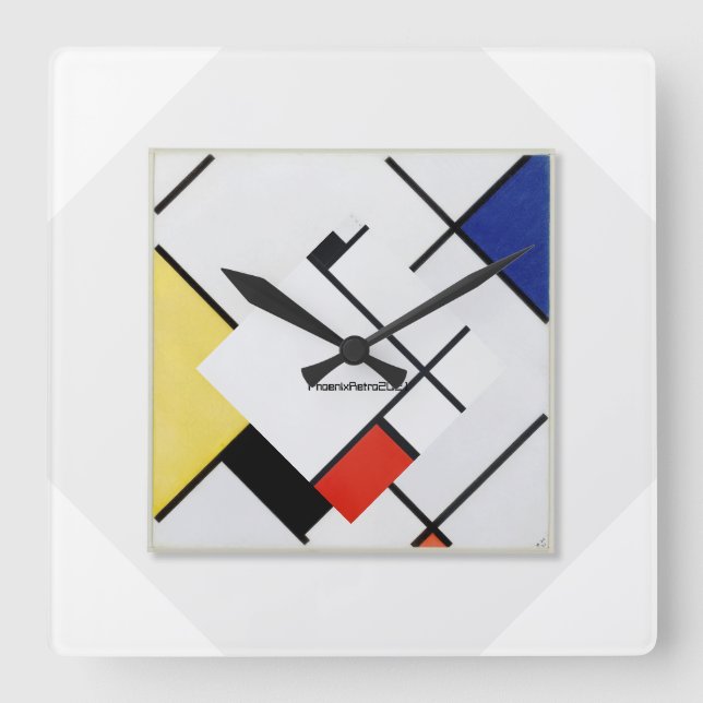 Piet Mondrian Modern Art Clock (Front)