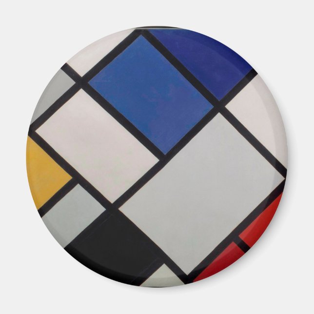Piet Mondrian Modern Art Magnet (Front)