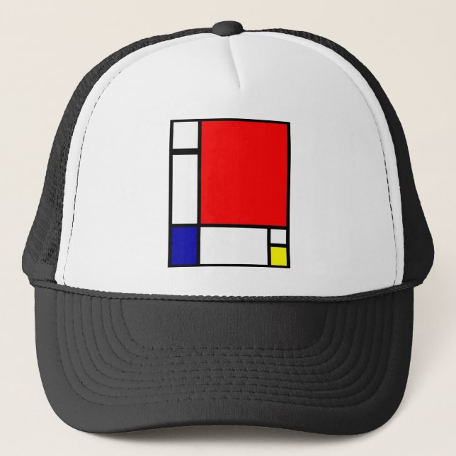 Piet Mondrian - Neoplastic Art Trucker Hat (Front)