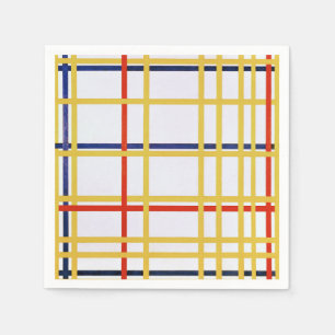 Piet Mondrian New York City I Abstract Art Napkins