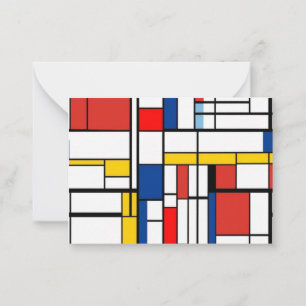 Piet Mondrian Note Card