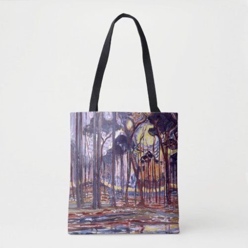 Piet Mondrian painting Forest Tote Bag