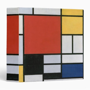 Piet Mondrian Red Blue Yellow Abstract Art 3 Ring Binder