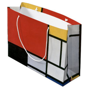 Piet Mondrian Red Blue Yellow Abstract Art Large Gift Bag