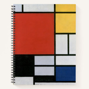 Piet Mondrian Red Blue Yellow Abstract Art Notebook