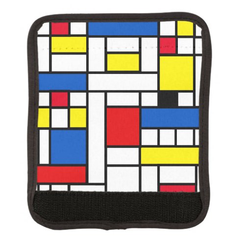 Piet Mondrian Style Abstract Art Luggage Handle Wrap