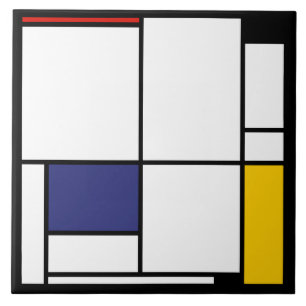 Piet Mondrian, Tableau 1 Ceramic Tile