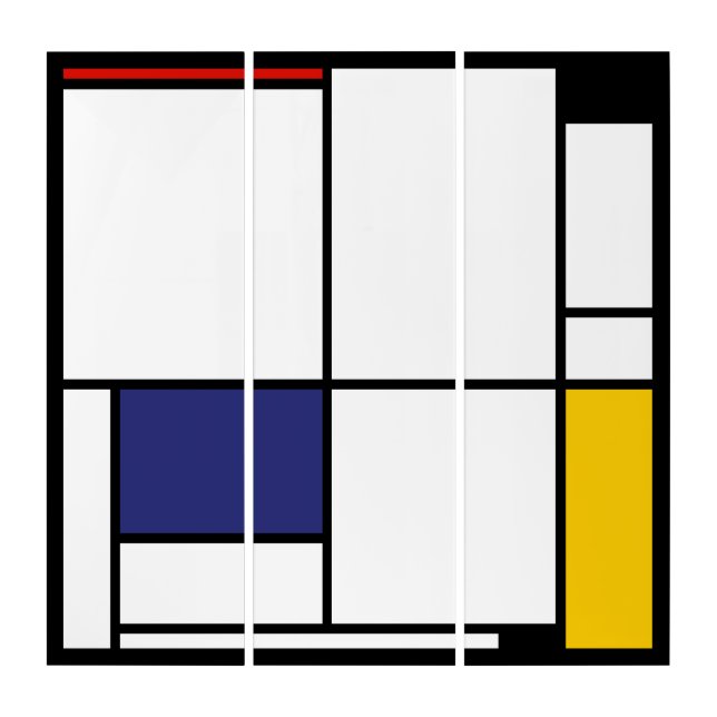 Piet Mondrian, Tableau 1 Triptych (Front)