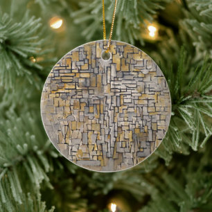 Piet Mondrian Tableau No 2 Fine Art Ceramic Ornament