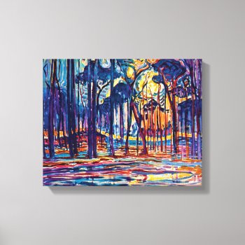 Piet Mondrian - Woods Near Oele Fine Art Painting Canvas Print by ArtLoversCafe at Zazzle