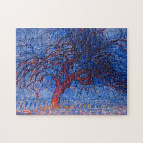 Piet Mondrians Avond Evening The Red Tree  Jigsaw Puzzle