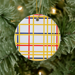 Piet Mondrian's New York City I Ceramic Ornament