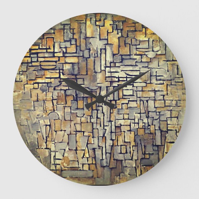 Piet Mondrian's Timeless Harmony Large Clock (Front)