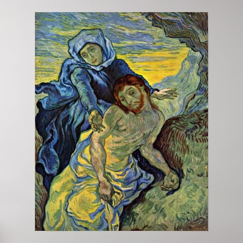 Pieta after Delacroix by Vincent Willem van Gogh Poster