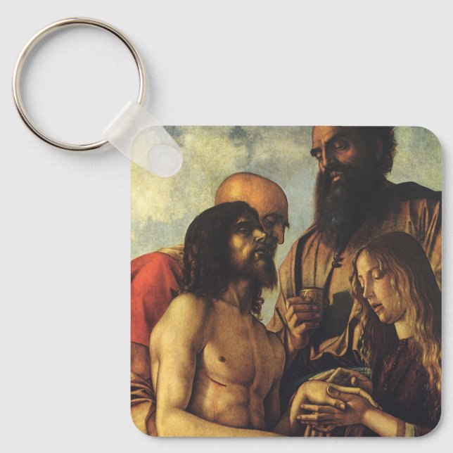 Pieta by Giovanni Bellini, Renaissance Fine Art Keychain (Front)
