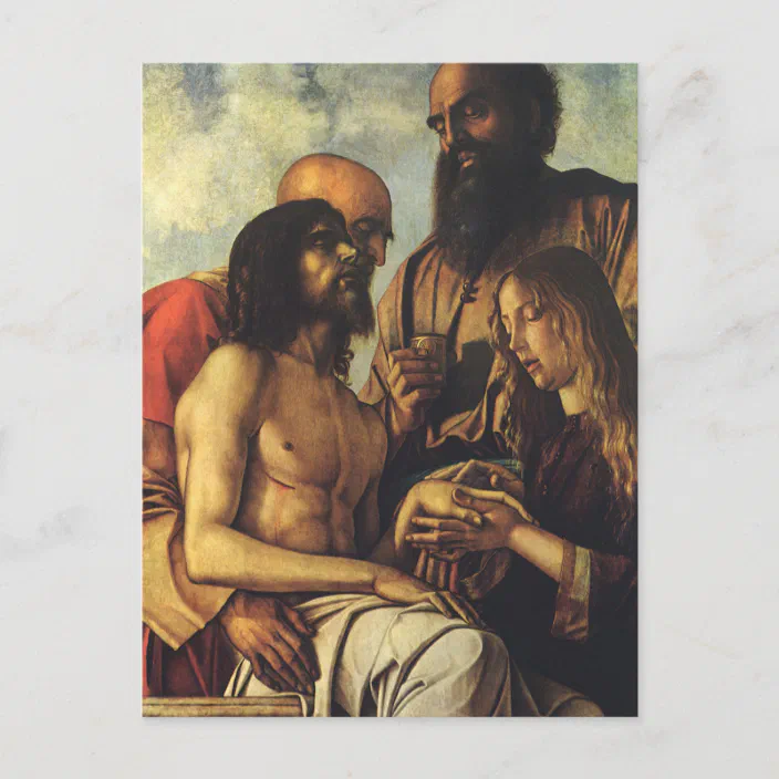 Pieta By Giovanni Bellini Renaissance Fine Art Postcard Zazzle Com