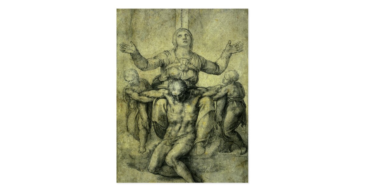 Pieta For Vittoria Colonna By Michelangelo Postcard